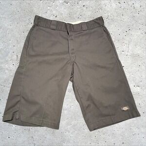 Dickies Mens Relaxed Fit Work Shorts Gray Twill Carpenter Skater 32 WJ07830